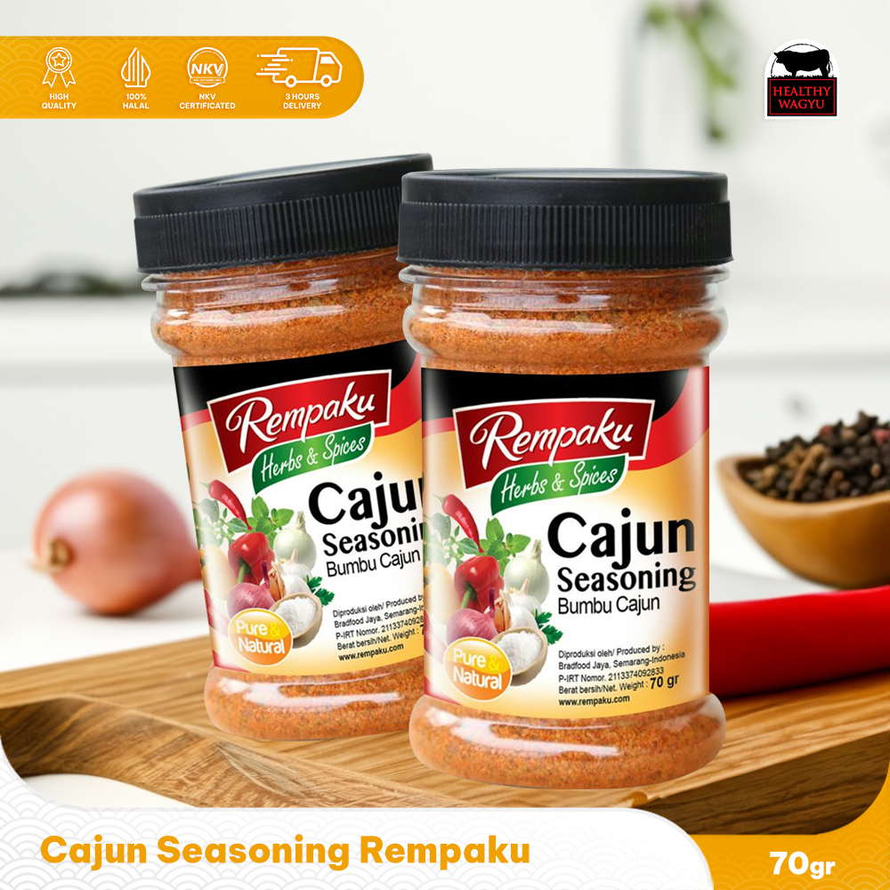 

Cajun Seasoning / Bumbu Masak Cajun / Rempaku 70gr Healthy wagyu