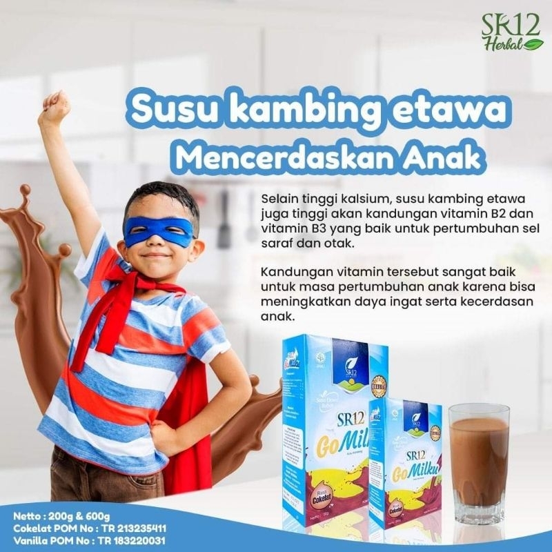 

Susu etawa Go milku SR12 dewasa dan anak anak susu untuk kesehatan premiun Halal bpom