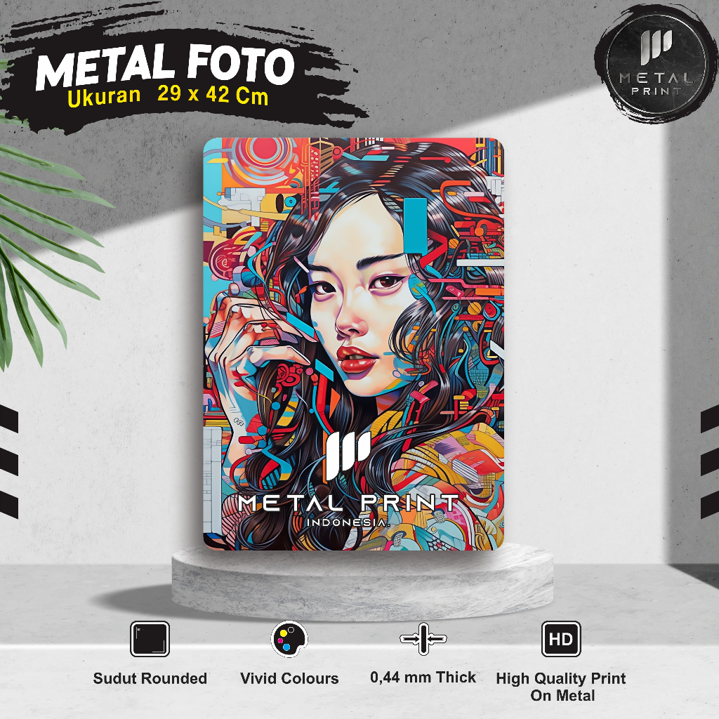METAL PRINT Size A3 | Poster Metal  | HD GLOSSY  | FRAMELESS | Cetak Foto Mengkilap | Foto Plat Meta