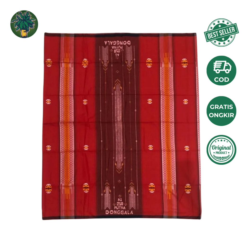 Sarung Donggala Songket Gunung Timbul Rayon Premium 100% Original Produk Sarung Donggala
