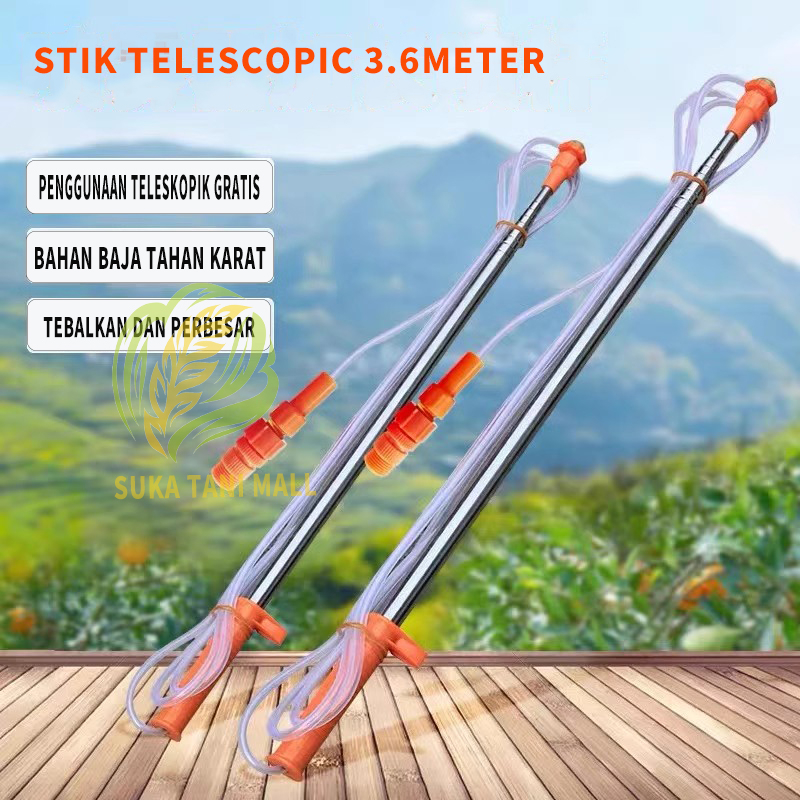 stik sprayer panjang elektrik 3.6METER  Stik teleskopik panjang