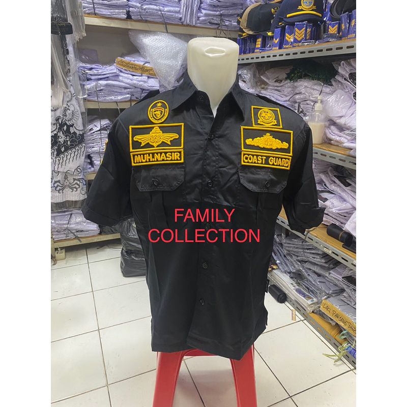 SERAGAM COAST GUARD + BORDIR TIMBUL