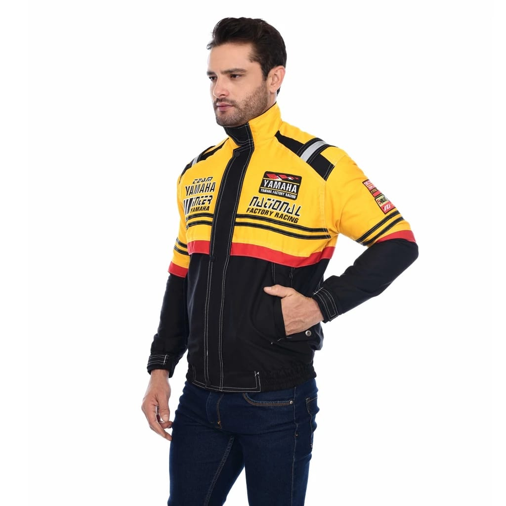 Jaket Yamaha Internasional Kuning Hitam Motor Pria F1zr Rx king Nascar Nmax Xmax Aerox