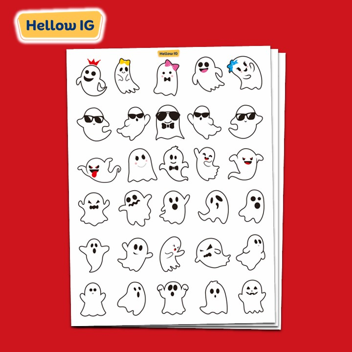 

STICKER GOSH | STIKER HALLOWEEN LUCU HANTU | PREMIUM WATERPROOF