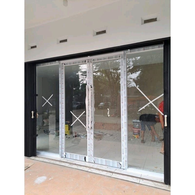 Kusen Pintu Kaca Alumunium Inkalum Forta Alexindo Kaca Tempered