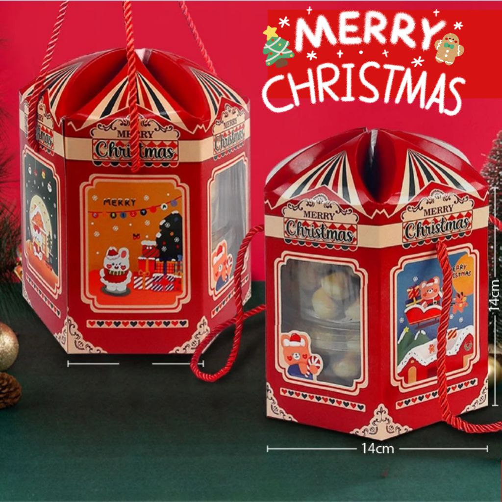 

B92 Kotak 2 Toples | Christmas Box | Kotak Santa | Kotak Tenteng Natal | Kotak Tenteng Kue | Kotak Kue | Christmas Bag | Xmas Box | Box Xmas | Natal | Kotak Natal | Kotak Xmas | Xmas box | Christmas Gift | Kado Natal