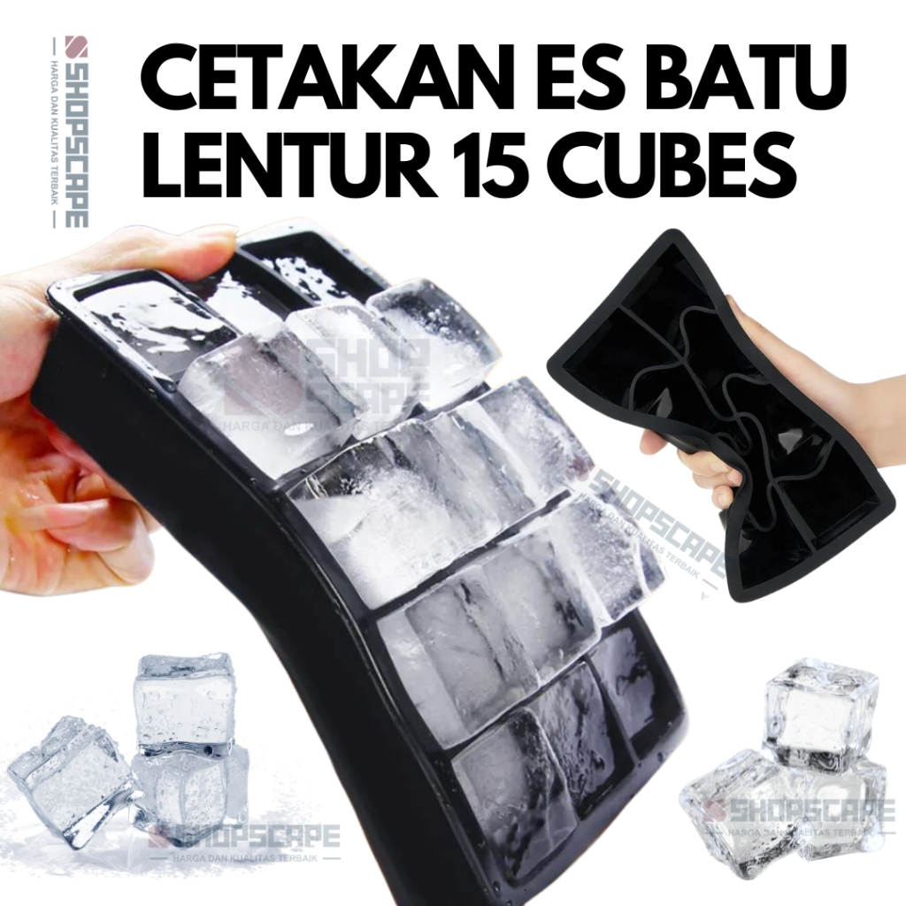Tempat Es Batu Kulkas Cetakan Es Batu Silikon Model Cube