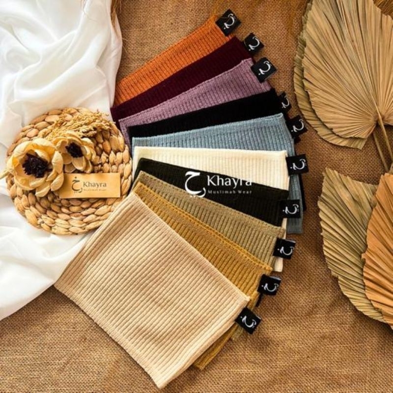 CIPUT RAJUT BANDANA HIGH QUALITY SUPER PREMIUM || CIPUT TEBAL MOTIF SALUR/POLOS BY KHAYRA MUSLIMAH