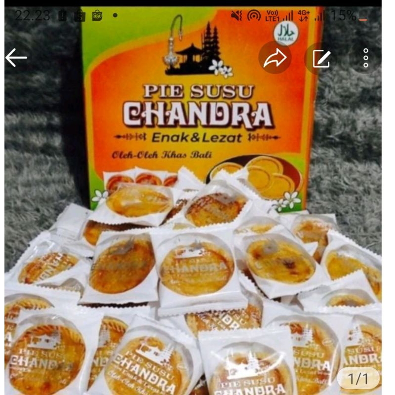 

pie susu chandra isi 25pcs free kotak coklat