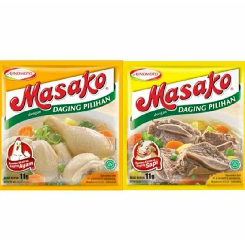 

Masako bumbu kaldu penyedap rasa per sachet isi 12 pcs