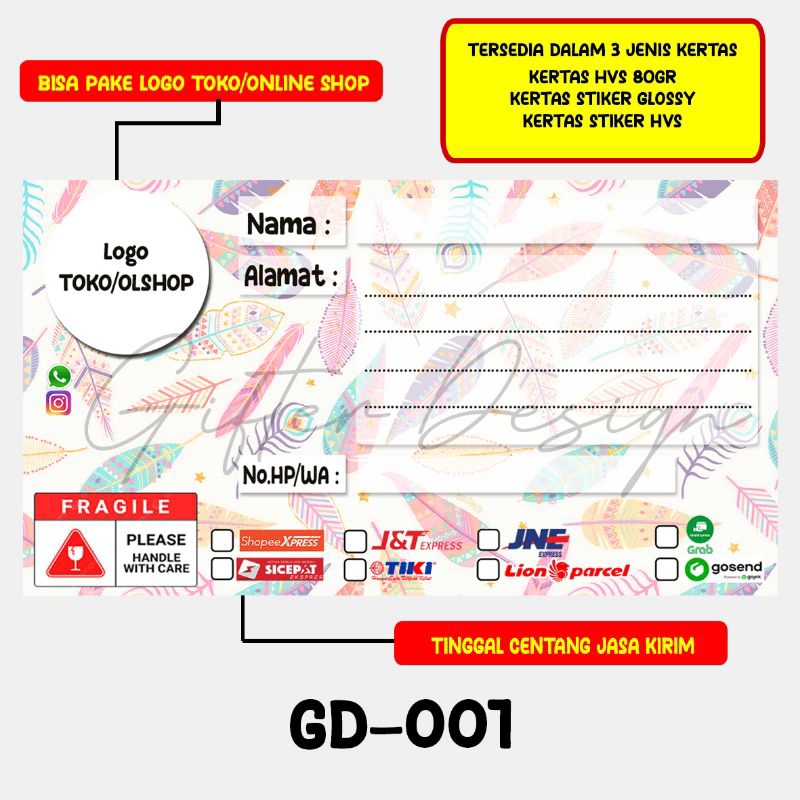 

STIKER LABEL PENGIRIMAN OLSHOP READY