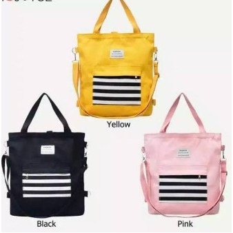 Tas Tote Bag Wanita Garis - Fashion Korea  - Sansurbags Chio PROMO