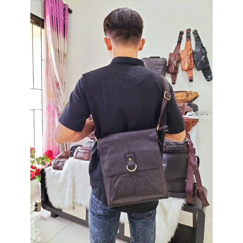 Tas Kulit Pria l Tas Kulit Selempang l Tas Kantor Pria l Tas Kulit Sapi Original 100% l Tas Kulit Pr