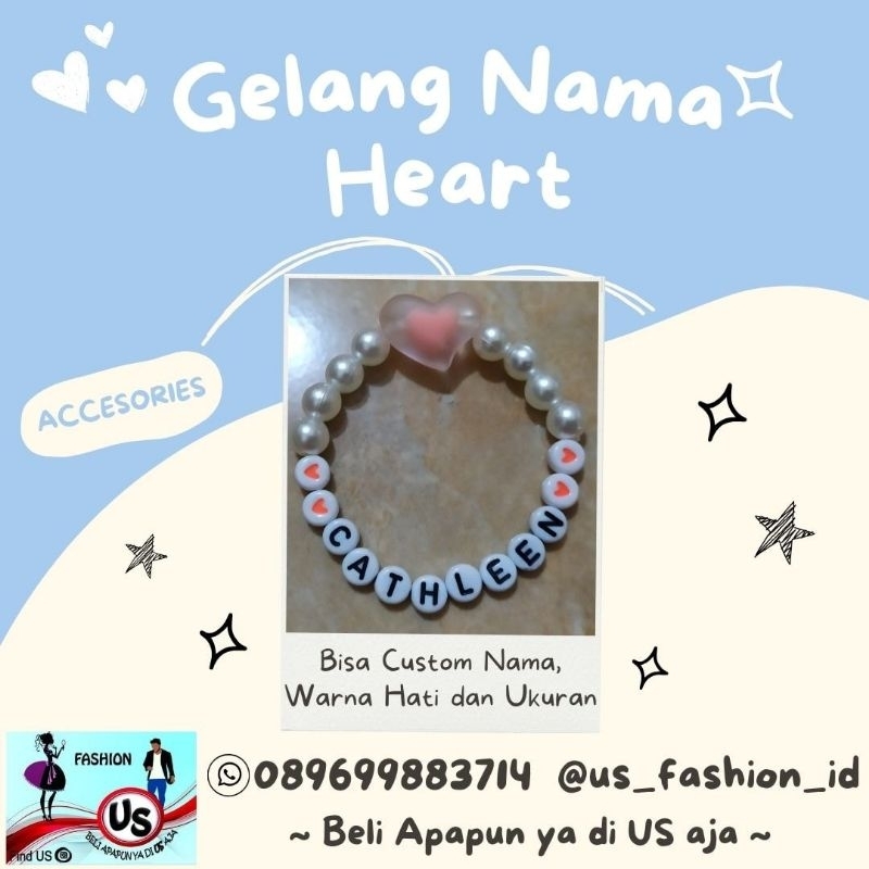 Gelang Nama Custom/Gelang Korea Request Nama/Gelang Manik Nama Custom