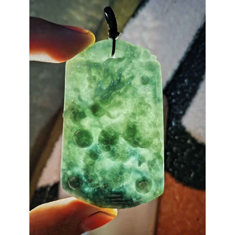 giok China Ukir naga bersertifikat