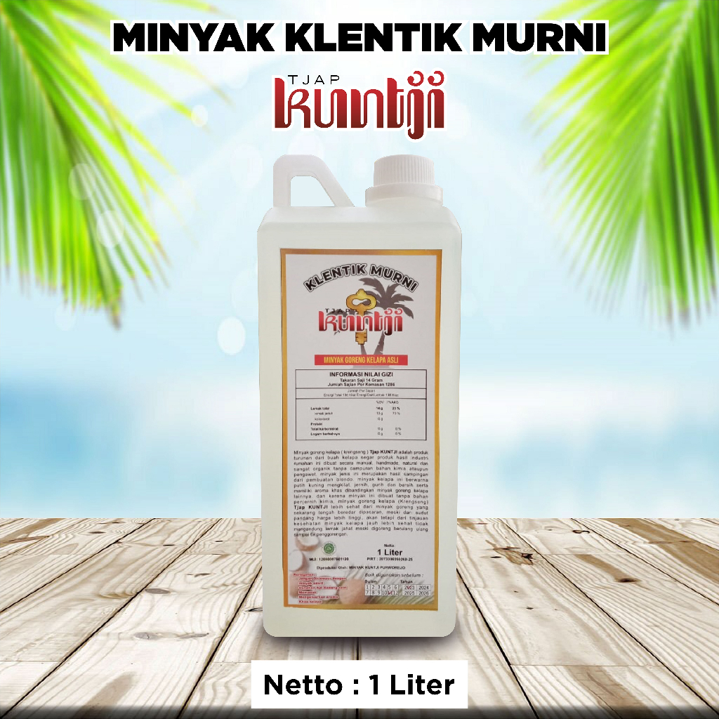 

Minyak Kelapa Klentik Kletik Kelentik Murni 1000 ml