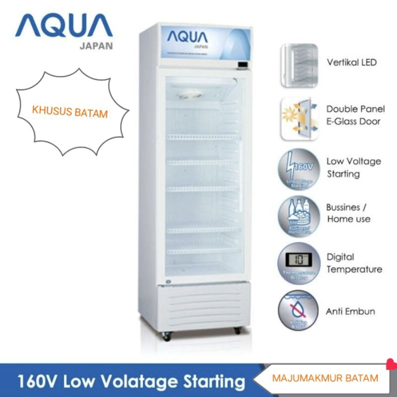 SHOWCASE AQUA AQB-340VL 5 RAK NEW GARANSI RESMI