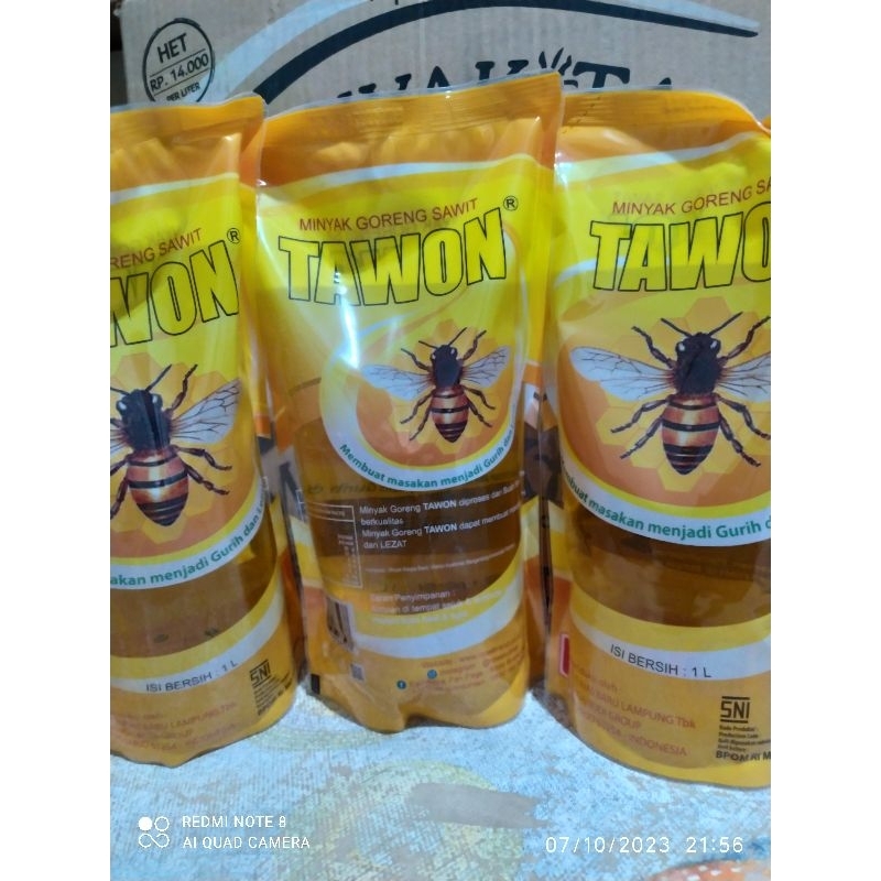 

minyak goreng cap tawon 1liter refill