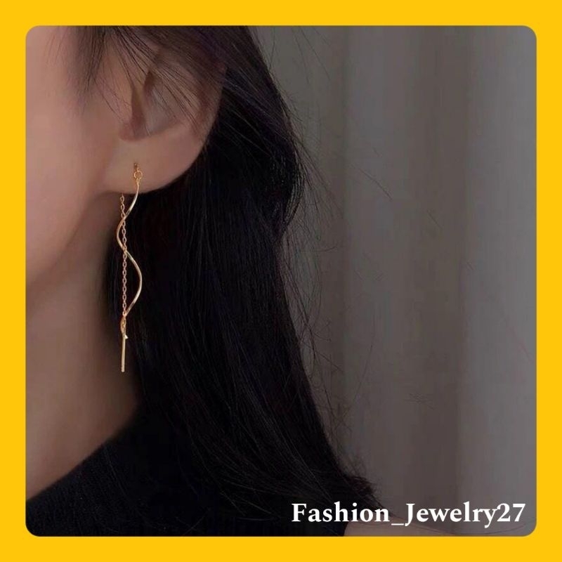 Anting Jurai Titanium Titanium Anting Model Gelombang