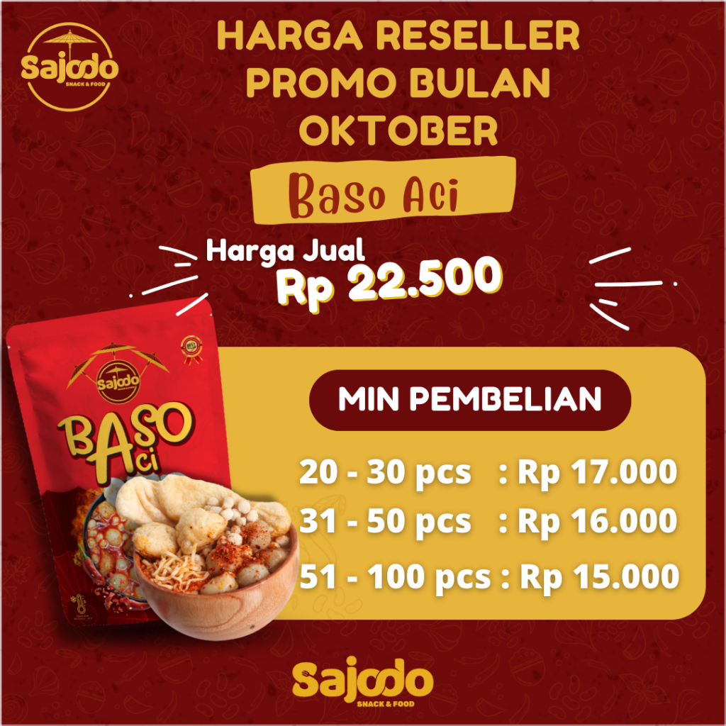 Sajodo Snack - [PAKET KHUSUS RESELLER] Baso Aci Sajodo