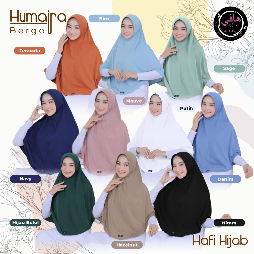 HUMAIRA BERGO BY HAFI HIJAB / JILBAB INSTAN DEWASA