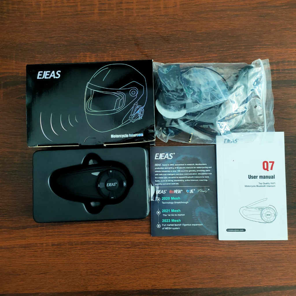 EJEAS Q7 Intercom Helm 7 Rider Bluetooth Headset Helmet Alt V4 V6 PRO - Intercom Q7