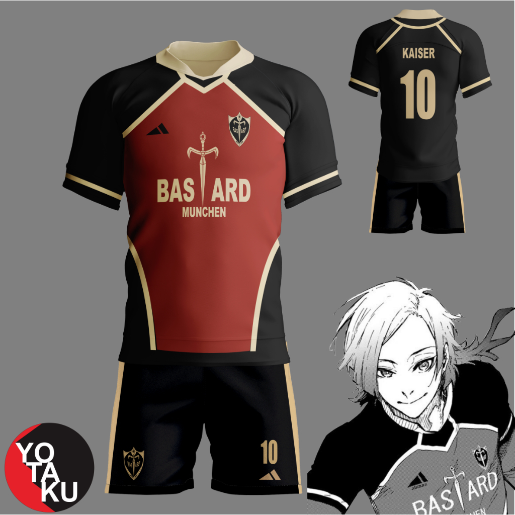 Jersey Anime Cosplay Blue Lock Michael Kaiser Bastard Munchen Full Set YOTACOS