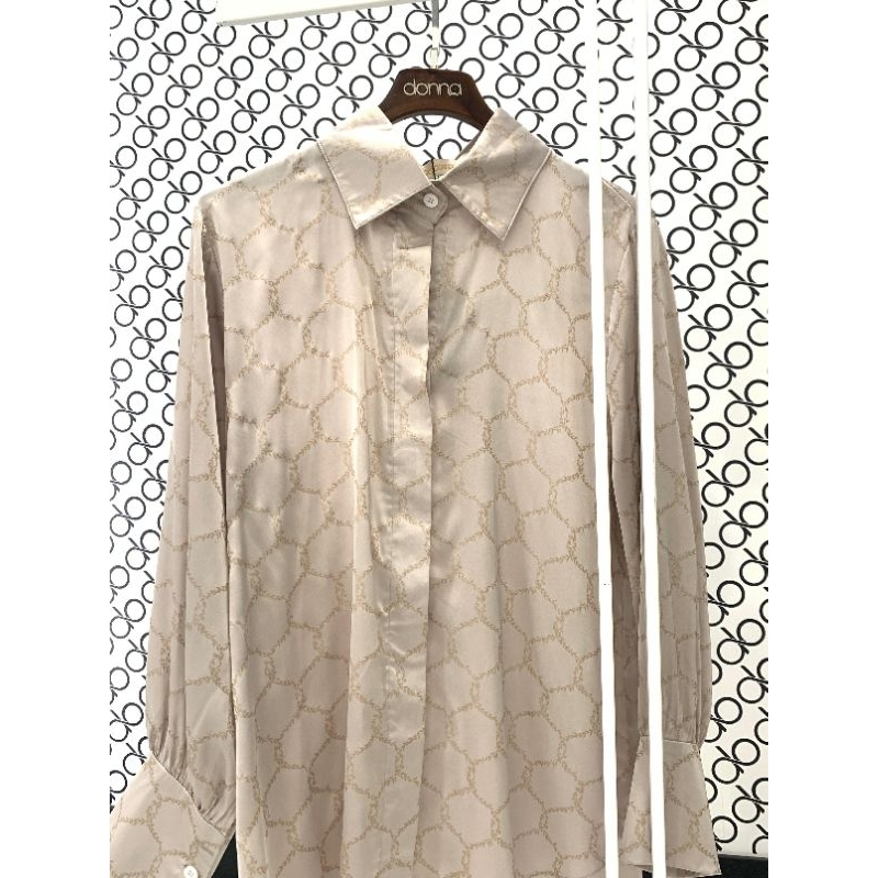 DONNA PRIVE - LEAF CORN SHIRT ASH GREY