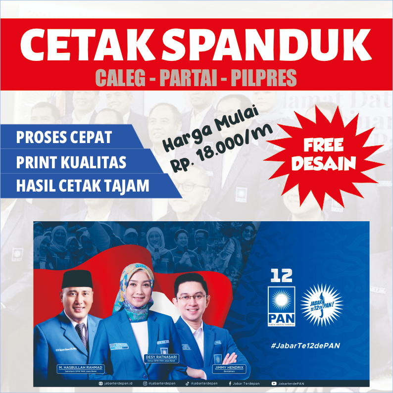 CETAK SPANDUK BANNER CALEG/SPANDUK KAMPANYE/SPANDUK CALEG PEMILU 2024