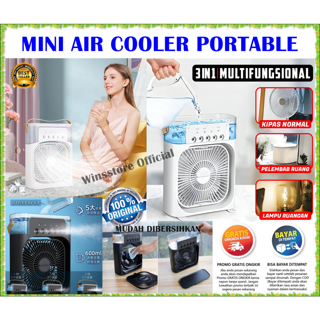 Mini AC Portabel Air Cooler Mobil Ruangan Mini Super Dingin | AIR COOLING FAN | AC Portabel | Air Co