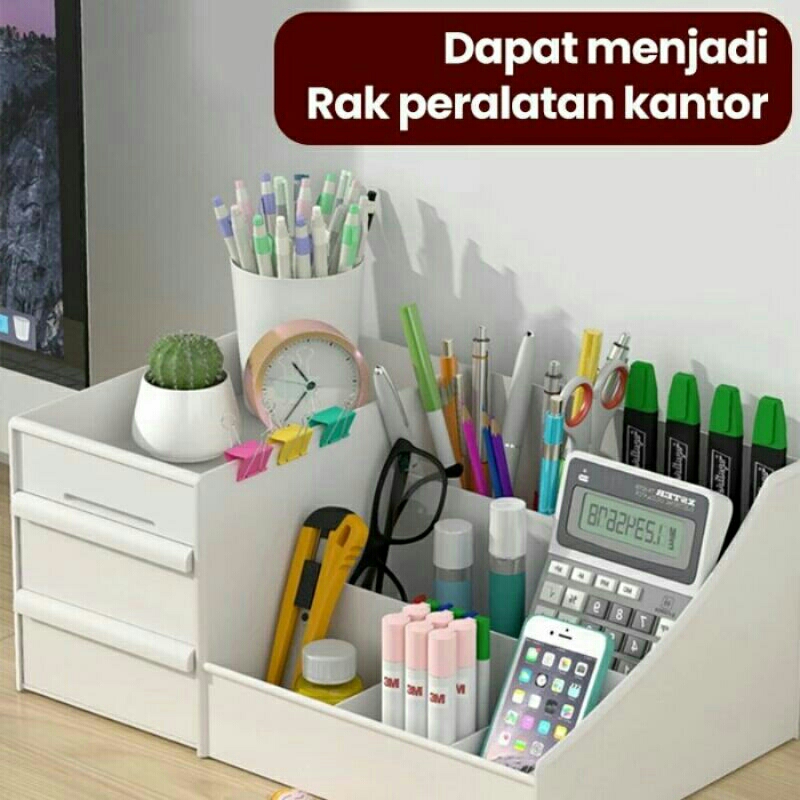 RAK SET MINIMALIS RAK ALAT TULIS KANTOR ORGANIZER ALAT KOSMETIK SUSUN RAPI