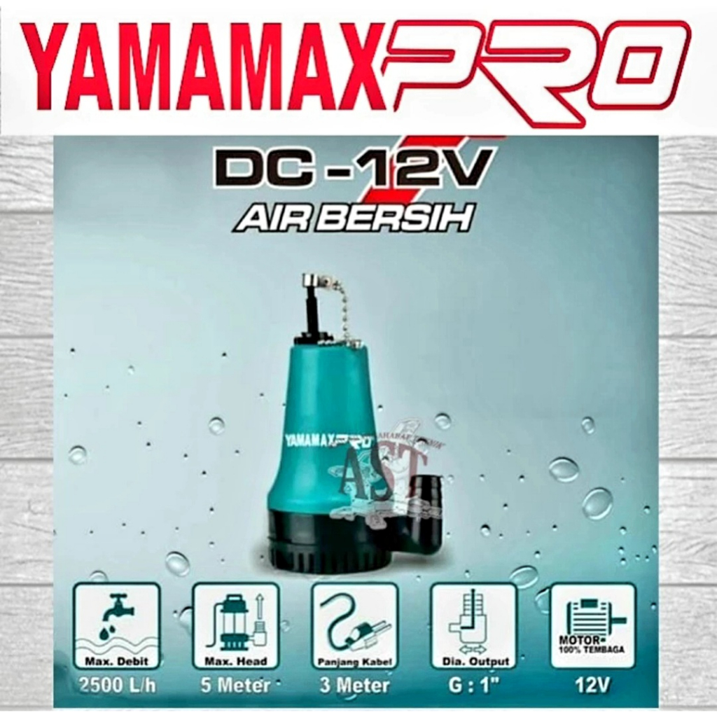 POMPA AIR YAMAMAX DC-12V AIR BERSIH - POMPA CELUP DC 12V-L) / YAMAMAX PRO