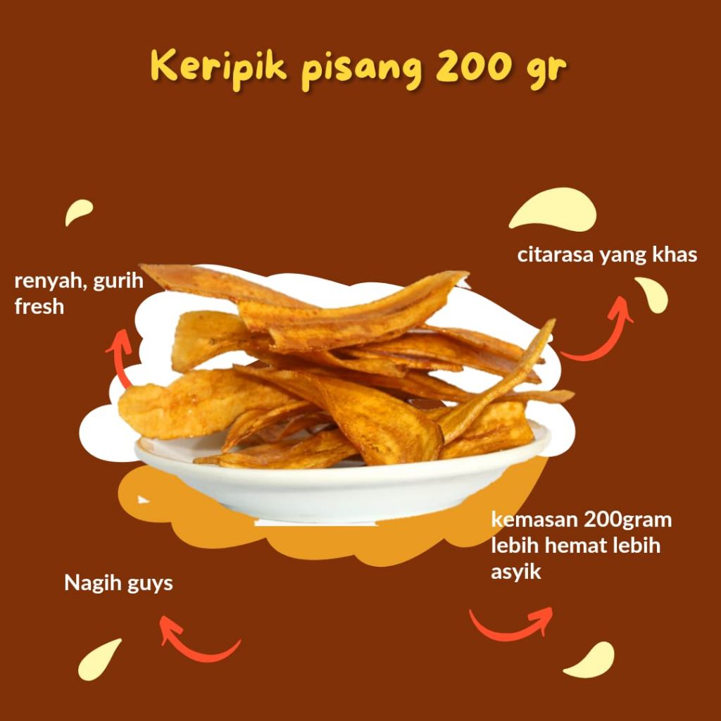 

Keripik Pisang kemasan 200 gr