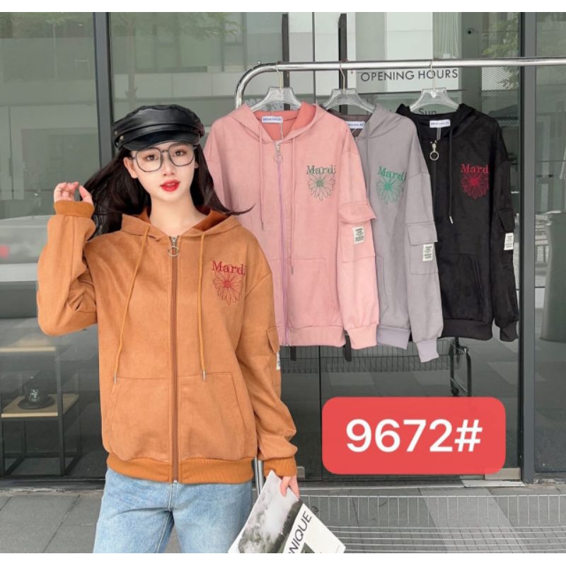 jaket wanita Suede import