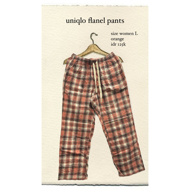 celana flanel uniqlo