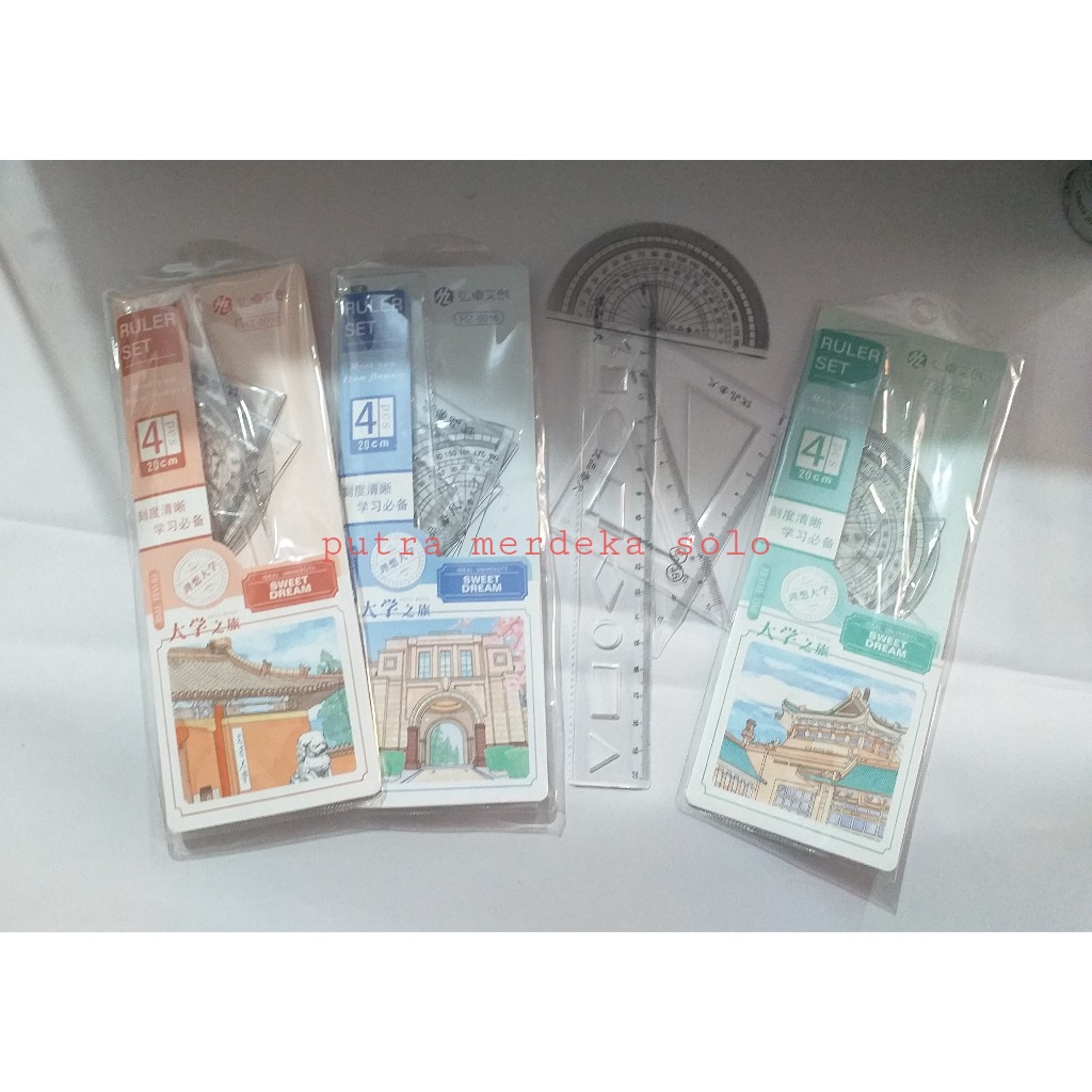 

Penggaris Set 4 in 1 Tipis 20 Cm Fancy Karakter