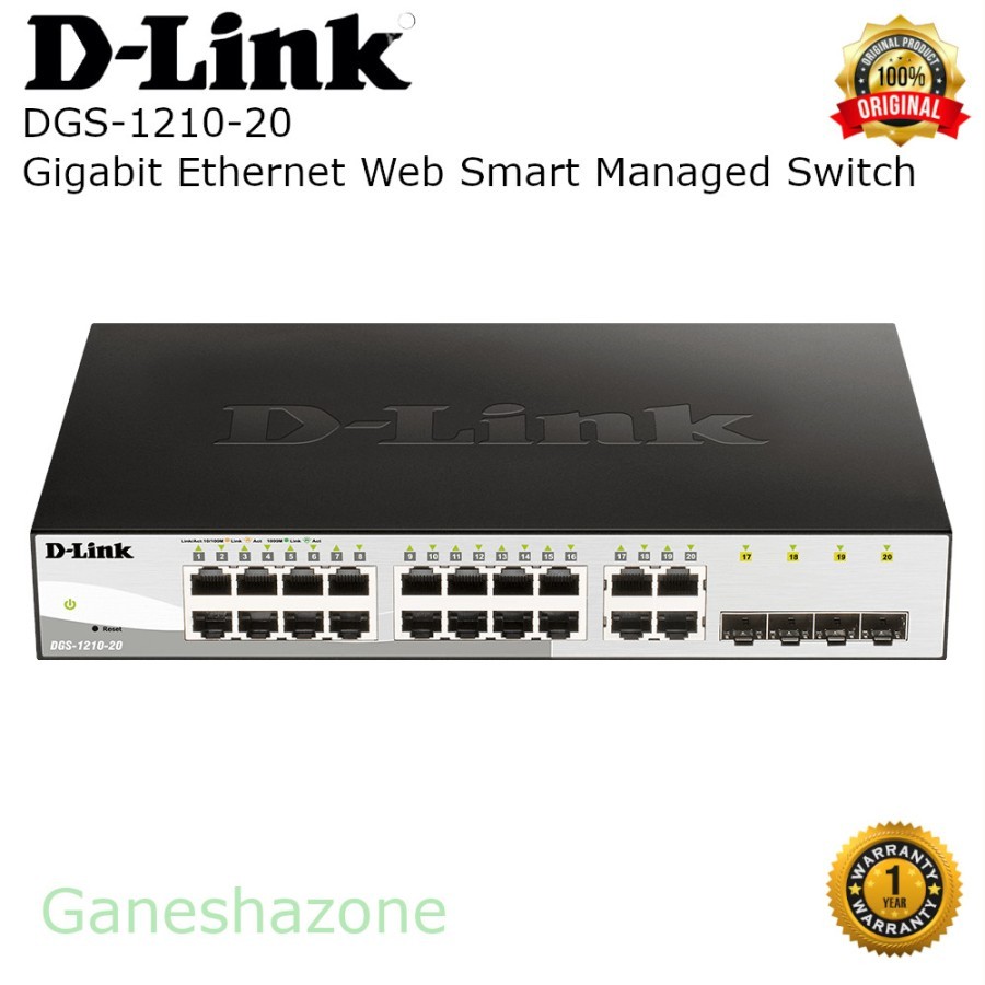 D-LINK DGS-1210-20 Gigabit Ethernet Web Smart Managed Switch