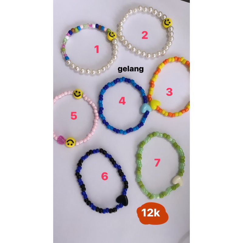 Gelang Manik/Smile/Love/Manik Manik
