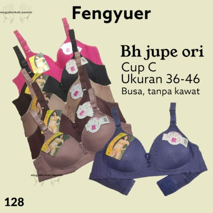 PROMO 4 PCS BONUS 1 BRA CUP BESAR) SYAKILASUNDERWEAR Bra IMPORT jumbo kait 3 busa tipis tanpa kawatB