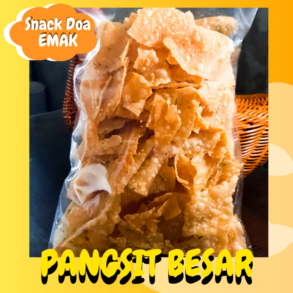 

KERIPIK PANGSIT / PANGSIT BESAR / PANGSIT KILOAN (SNACK DOA EMAK)