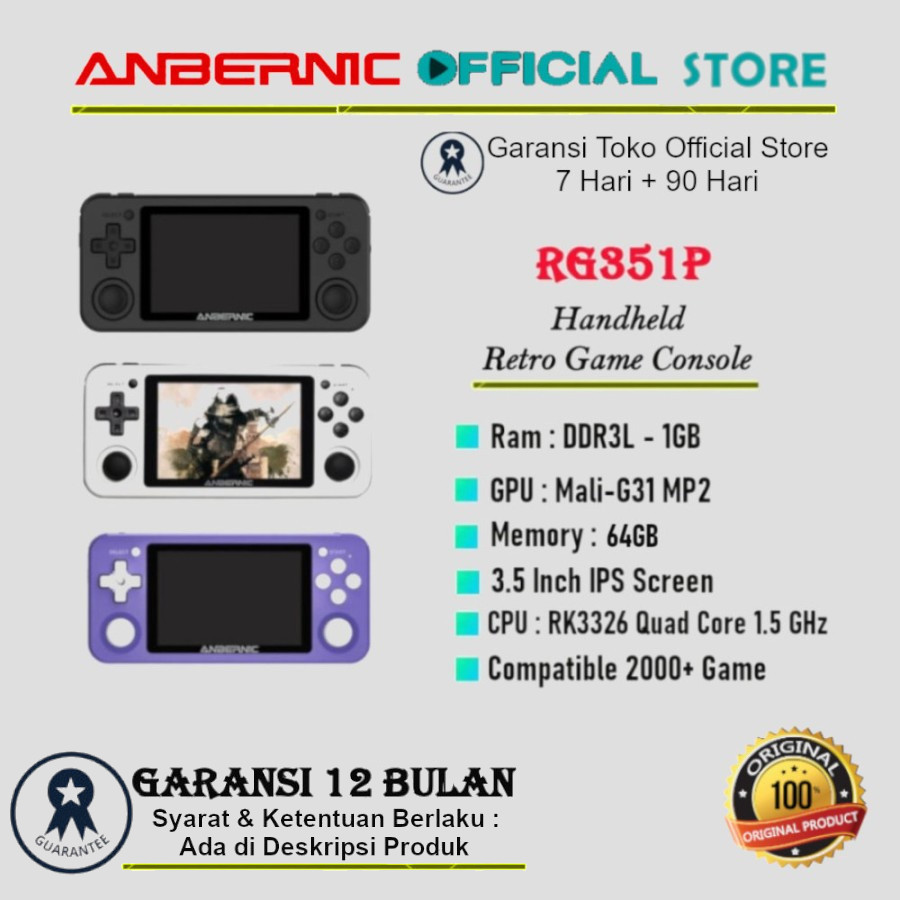 ANBERNIC RG351P Handheld Retro Game Video Game Player Linux System Konsol Game