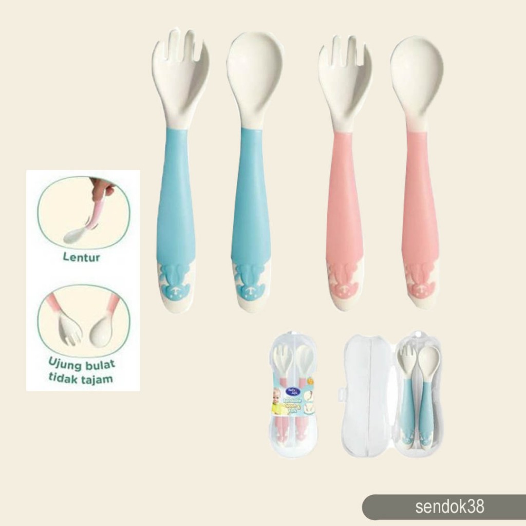 Babysafe sendok Healthy Silicone Spoons | Sendok Makan Bayi Silicon BPA FREE untuk MPASI sendok38