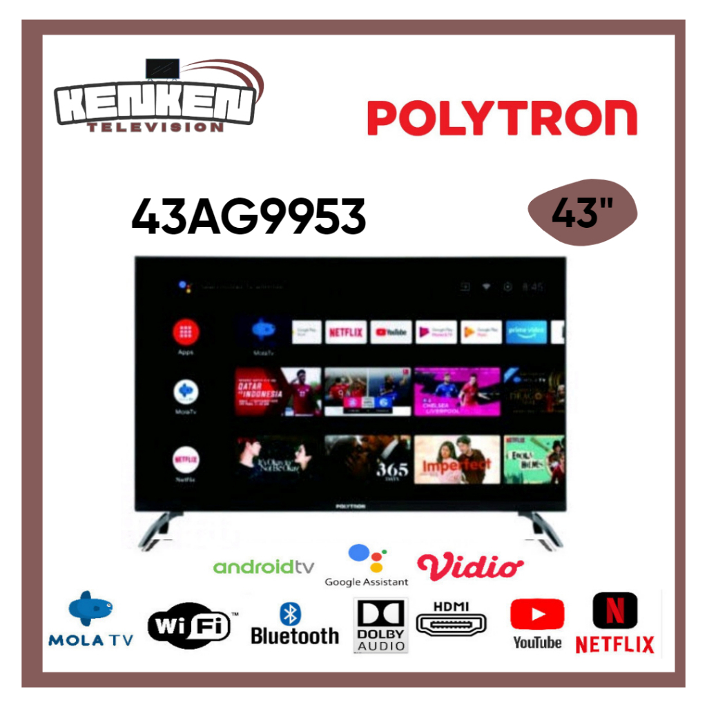 TV LED Polytron 43AG9953 LED Polytron 43 Inch Android TV