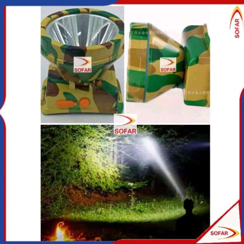 Senter Kepala 50Watt Headlamp Lampu LED Bisa Charge MS 029