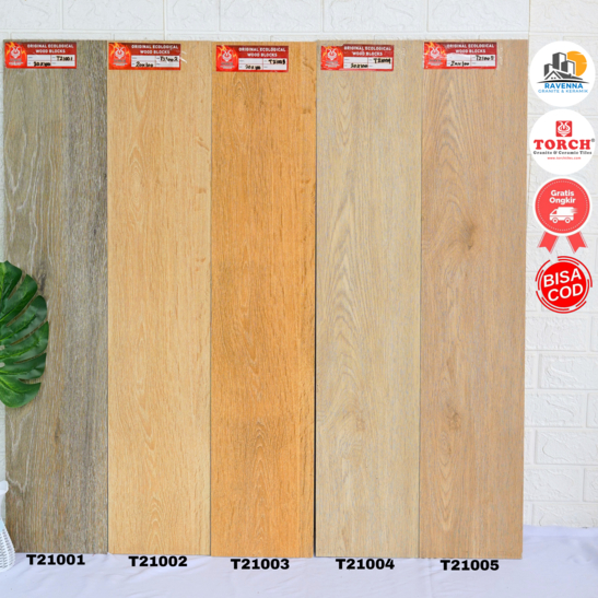 Granit Lantai Motif Kayu Seri T 20x100 Torch Free Ongkir