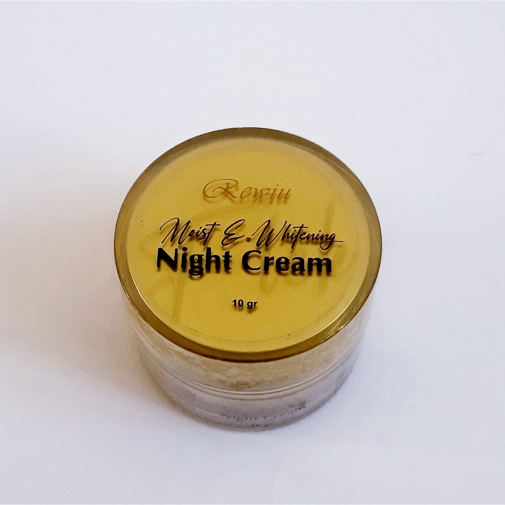 Moist and Whitening NIGHT CREAM Rewiu 10gr Krim Wajah Malam Hari