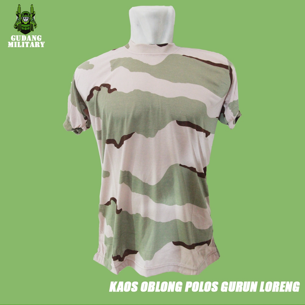 Kaos Oblong Loreng Gurun Polos - Kaos Loreng Gurun