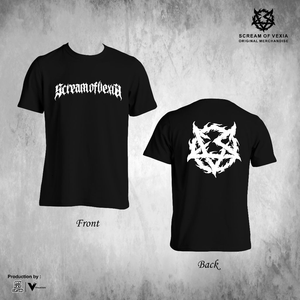 SCREAM OF VEXIA Official Mechandise Simply logo Tshirt Cotton Combed 30s