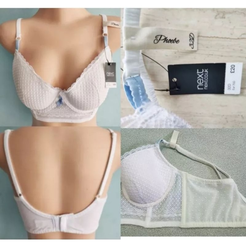 new bra next sisa export,kawat tipis busa,penekan lemak,ukuran 38C
