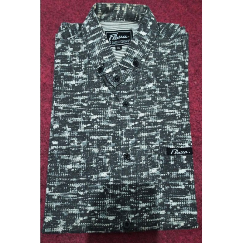 Flava - Kemeja Lengan Pendek Motif